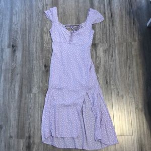 Purple midi dress